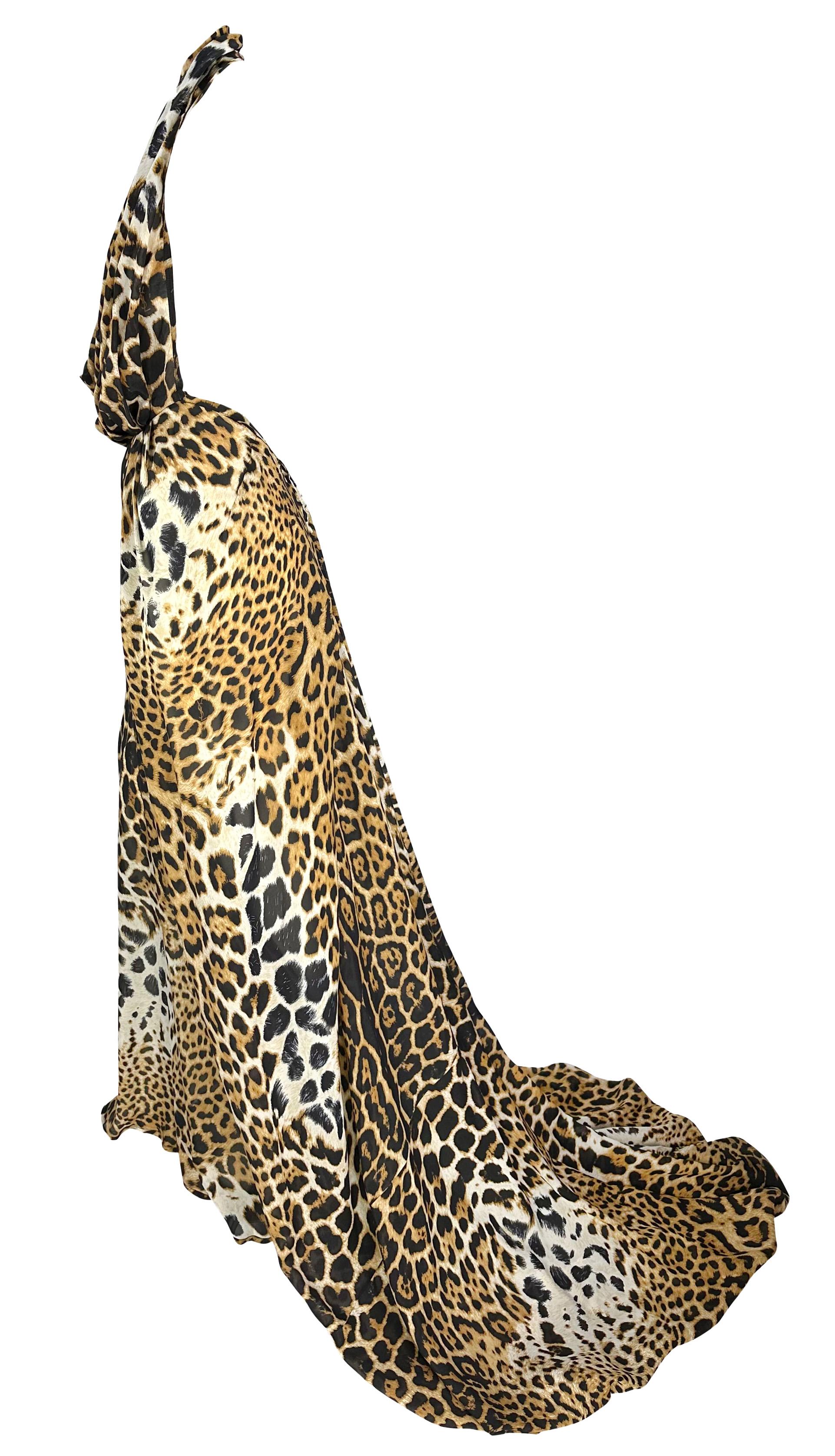 Robe en soie léopard dos nu Yves Saint Laurent par Tom Ford, neuve avec étiquette P/E 2002 Neuf - En vente à West Hollywood, CA