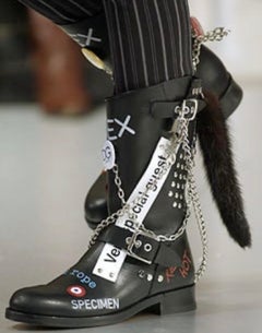 NWT S/S 2003 Dolce & Gabbana Studded Leather Punk Chain Large Tote Shoulder Bag