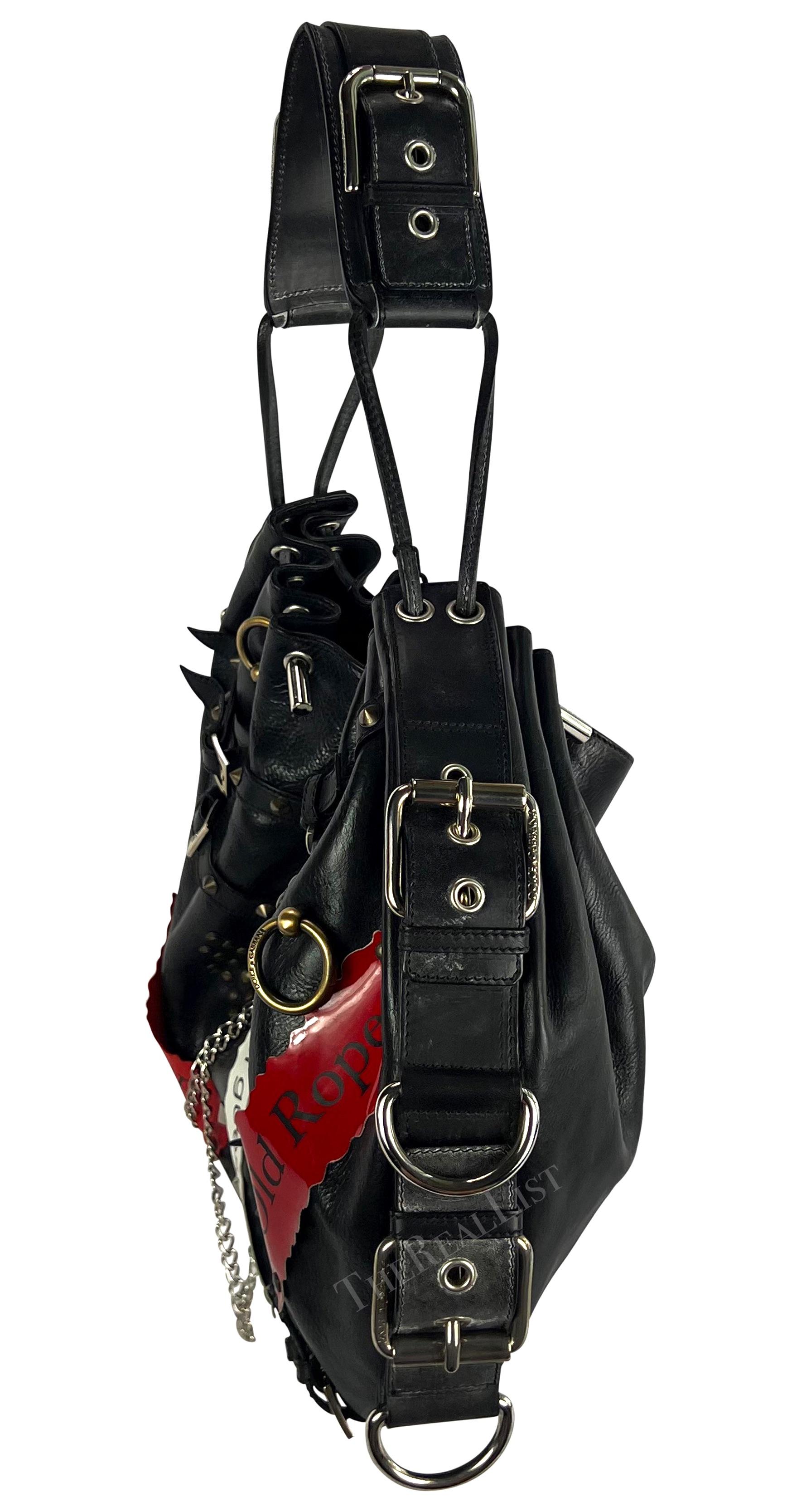 NWT S/S 2003 Dolce and Gabbana Studded Leather Punk Chain NWT S/S 2003 Dolce and Gabbana Studded Leather Punk Chain