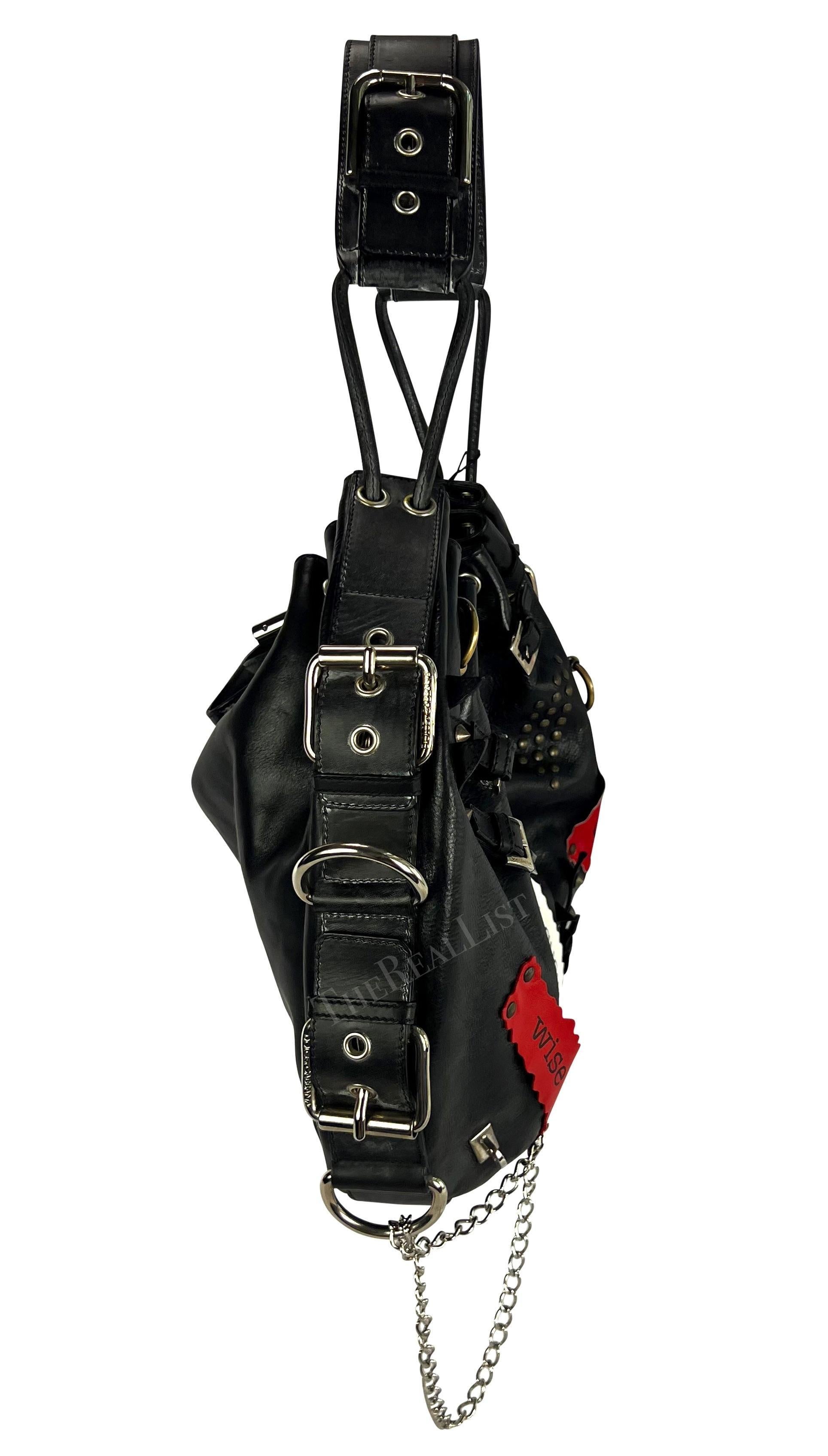 NWT P/E 2003 Dolce & Gabbana - Borsa a tracolla con borchie e catena punk - Tote Grande in vendita 2