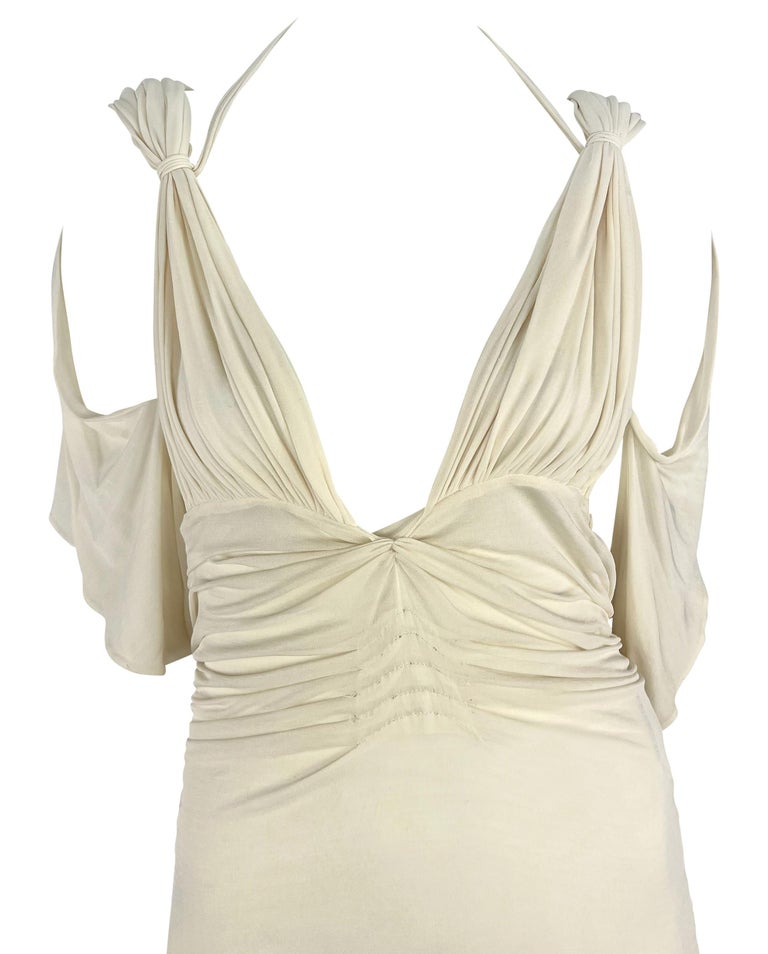 NWT S/S 2003 Gucci by Tom Ford Prototype Off-White Abito in