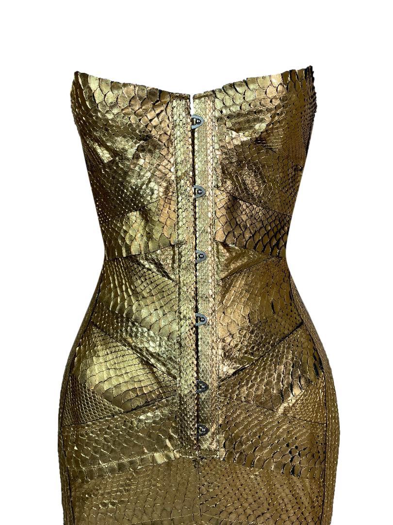 DESIGNER: S/S 2003 Roberto Cavalli Runway

Please contact us for more images and/or information.

CONDITION: Unworn with Nordstrom tag still attached

FABRIC: Snakeskin

COUNTRY: Italy

SIZE: S

MEASUREMENTS; provided as a courtesy only- not a