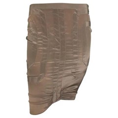 NWT P/E 2005 Gucci - Gonna a tubino con pannello color taupe
