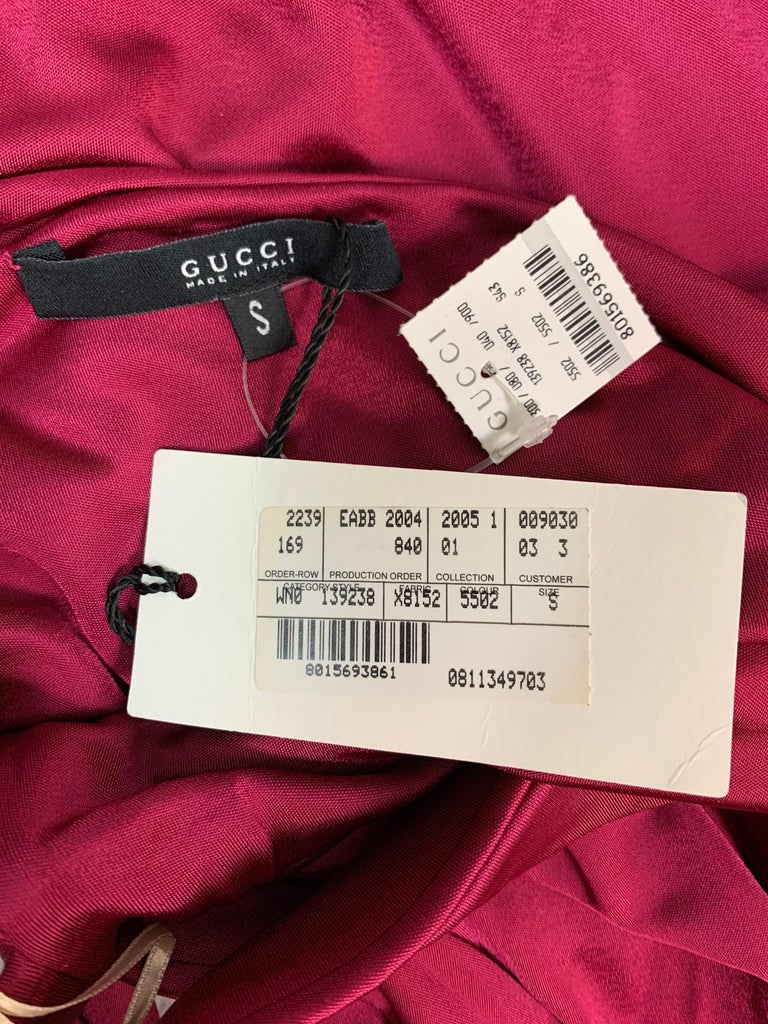 NWT S/S 2005 Gucci Raspberry Pink Cut-Out Bodycon Wiggle Dress at 1stDibs