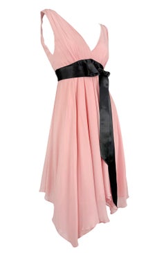 NWT S/S 2007 Michael Kors Runway Rose Chiffon Flare Ribbon Trim Ballerina Dress