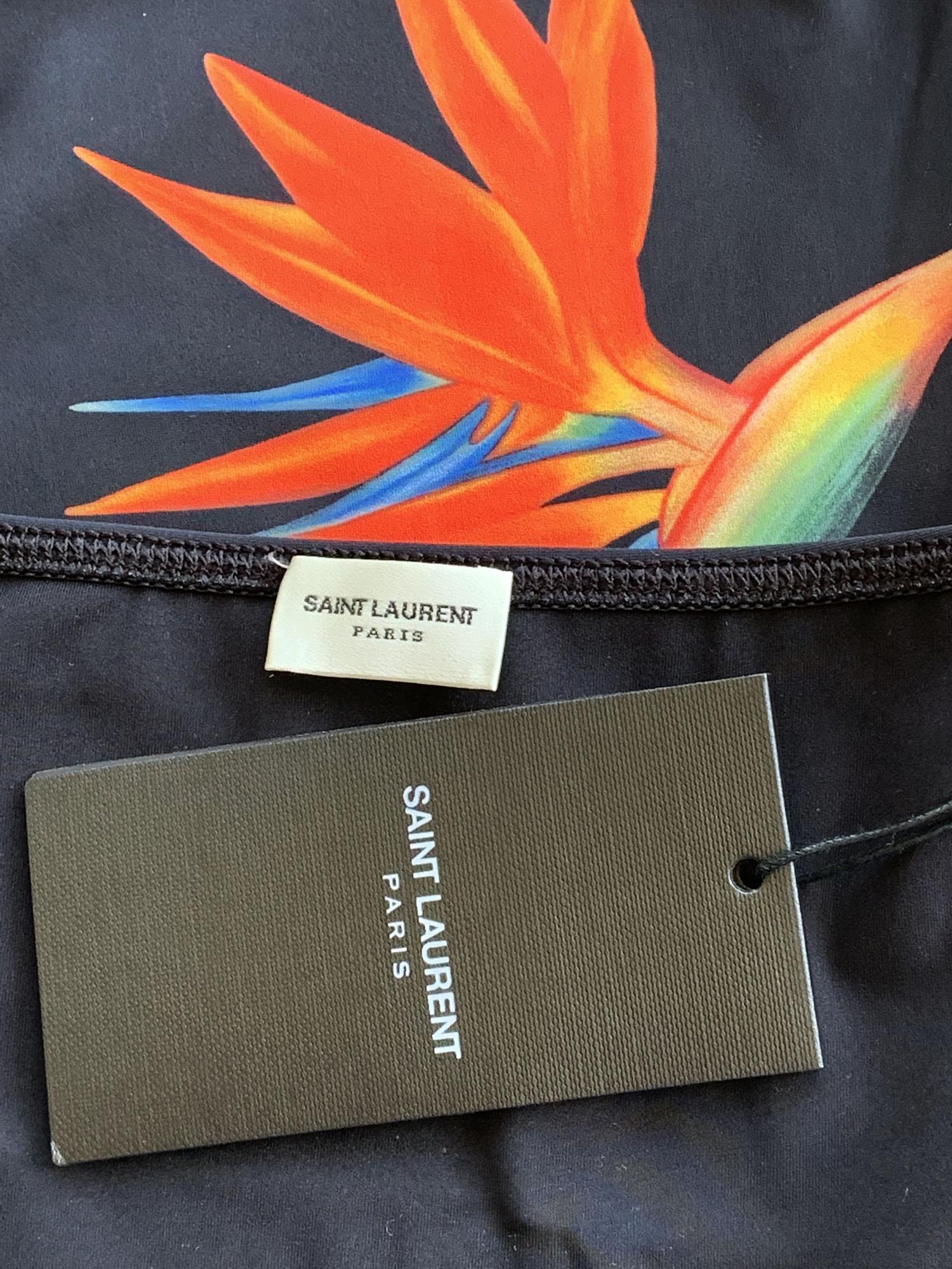 Women's NWT Saint Laurent *Bird of Paradise* Print Swimsuit size M For Sale