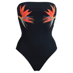 NWT Saint Laurent *Bird of Paradise* Print Swimsuit size M