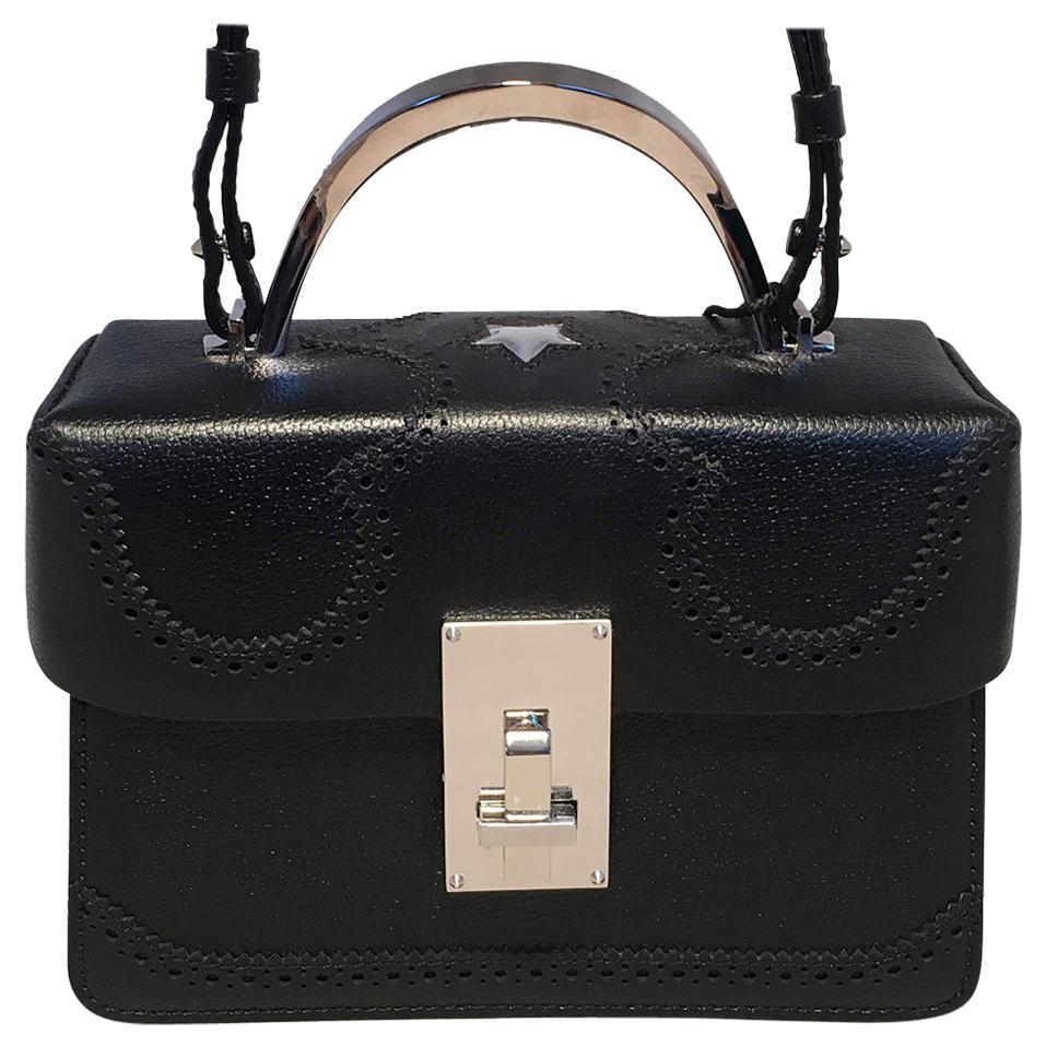  NWT The Volon Black Leather Alice Crossbody Box Shoulder Bag