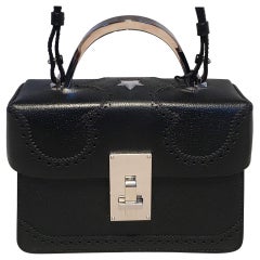 NWT The Volon Bolso de hombro Alice Crossbody Box de cuero negro