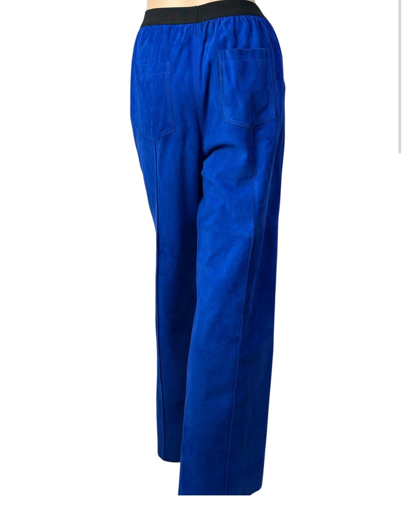 NWT Tom Ford 2021 Colbat Blue Shirt Pants Set Suit Sz.42 US10 in vendita 7
