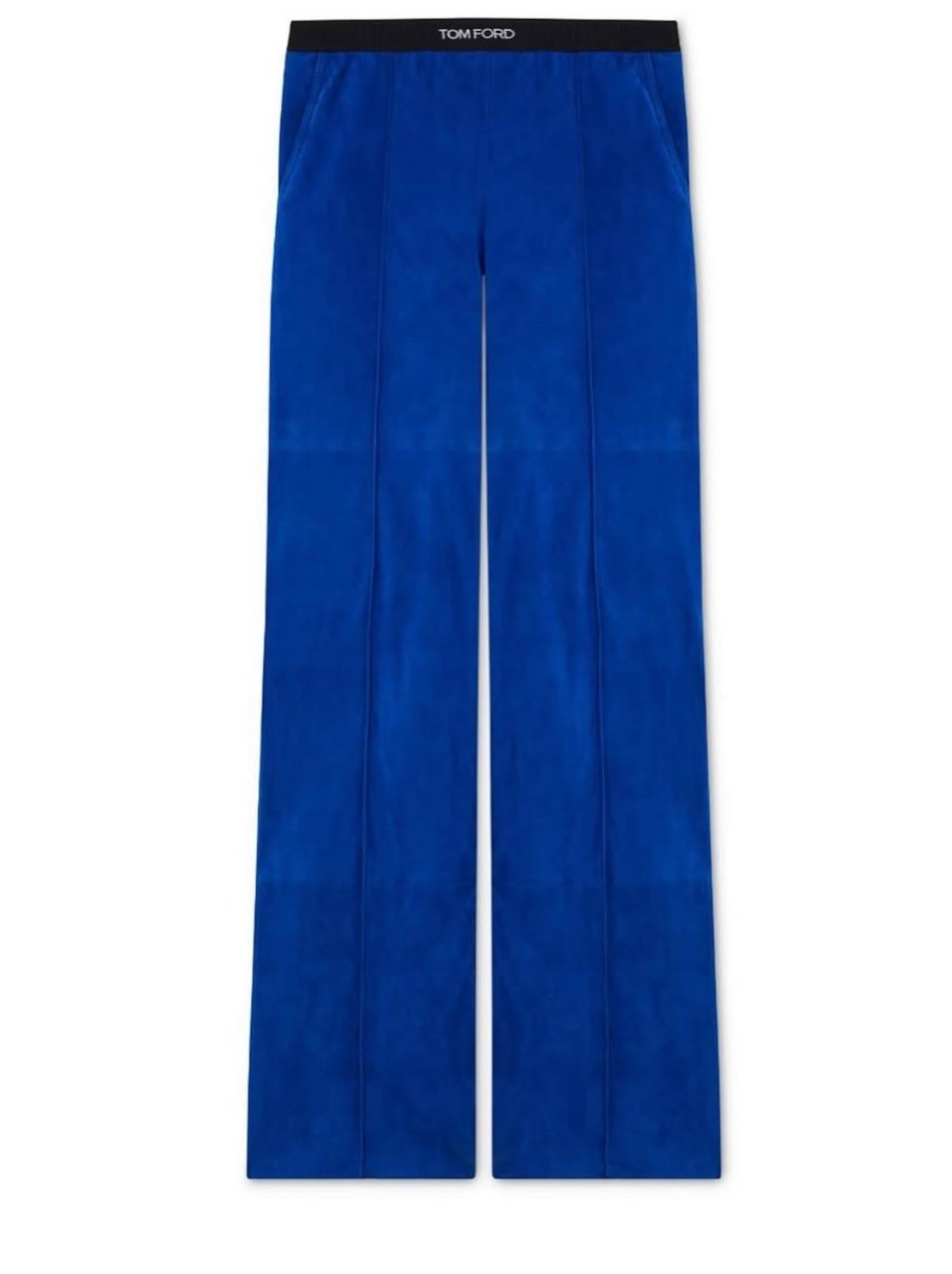 NWT Tom Ford 2021 Colbat Blue Shirt Pants Set Suit Sz.42 US10 in vendita 5