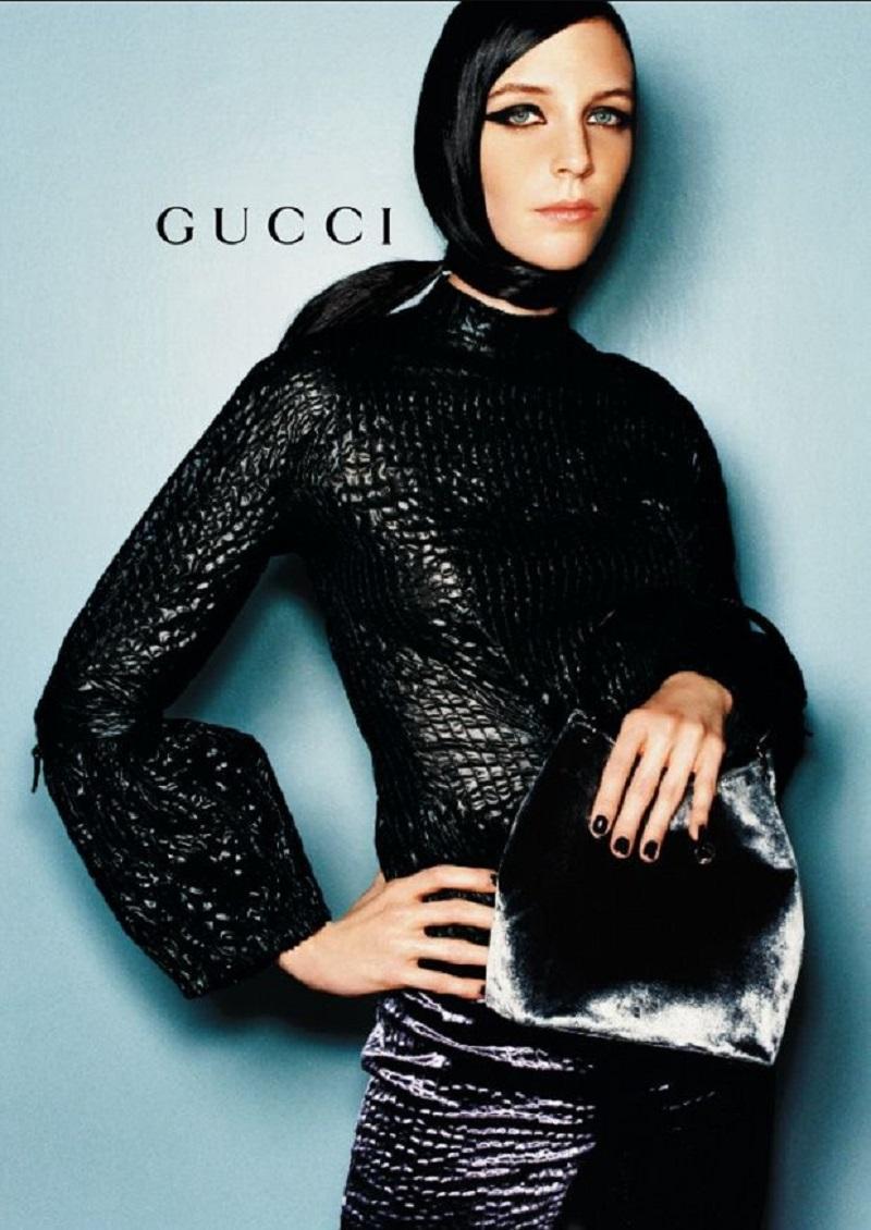 NWT Tom Ford for Gucci FW 1999 Pasarela Plata-Lavanda Pantalones de terciopelo machacado It 40 en venta 2