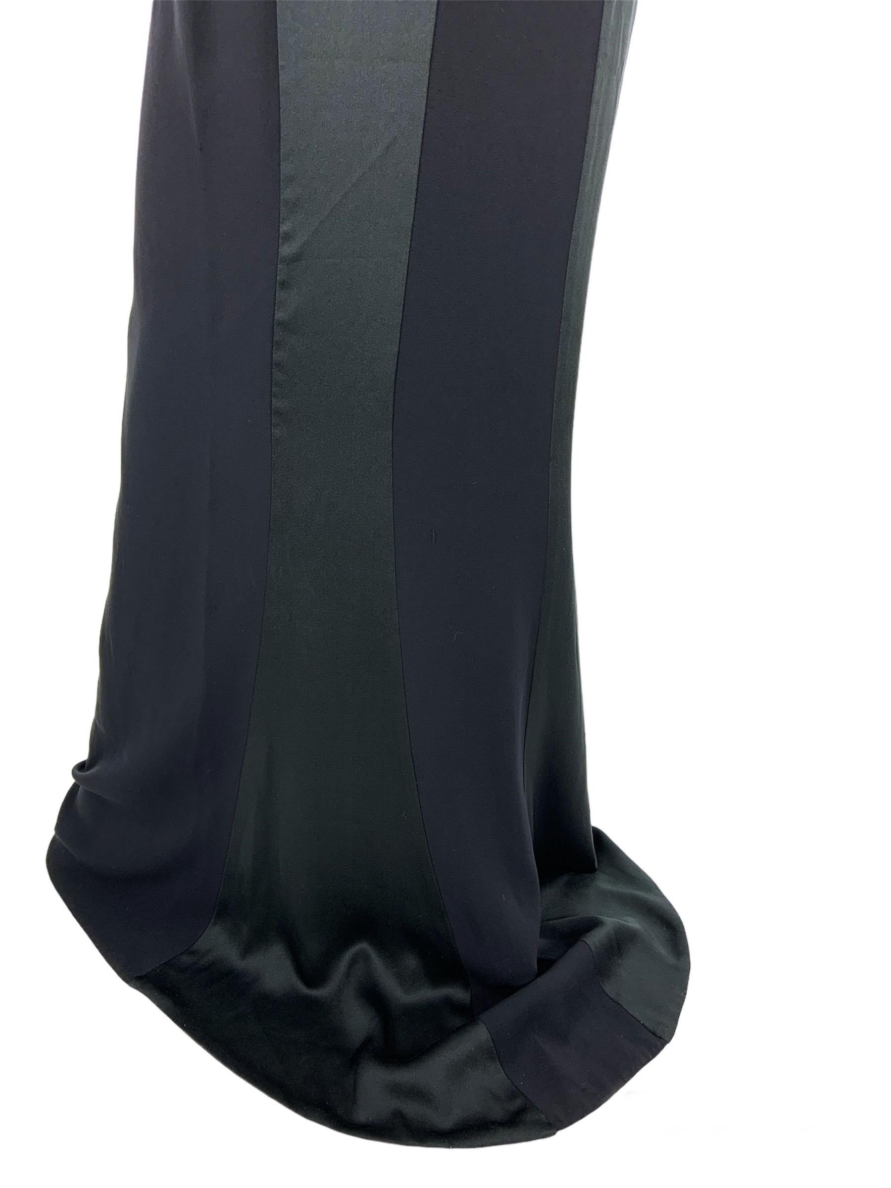 NWT Tom Ford for Gucci SS 2001 Vestido de seda negro italiano 40 - US 4 en venta 2