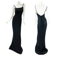 Vintage NWT Tom Ford for Gucci SS 2001 Black Silk Dress Gown Italian 40 - US 4 