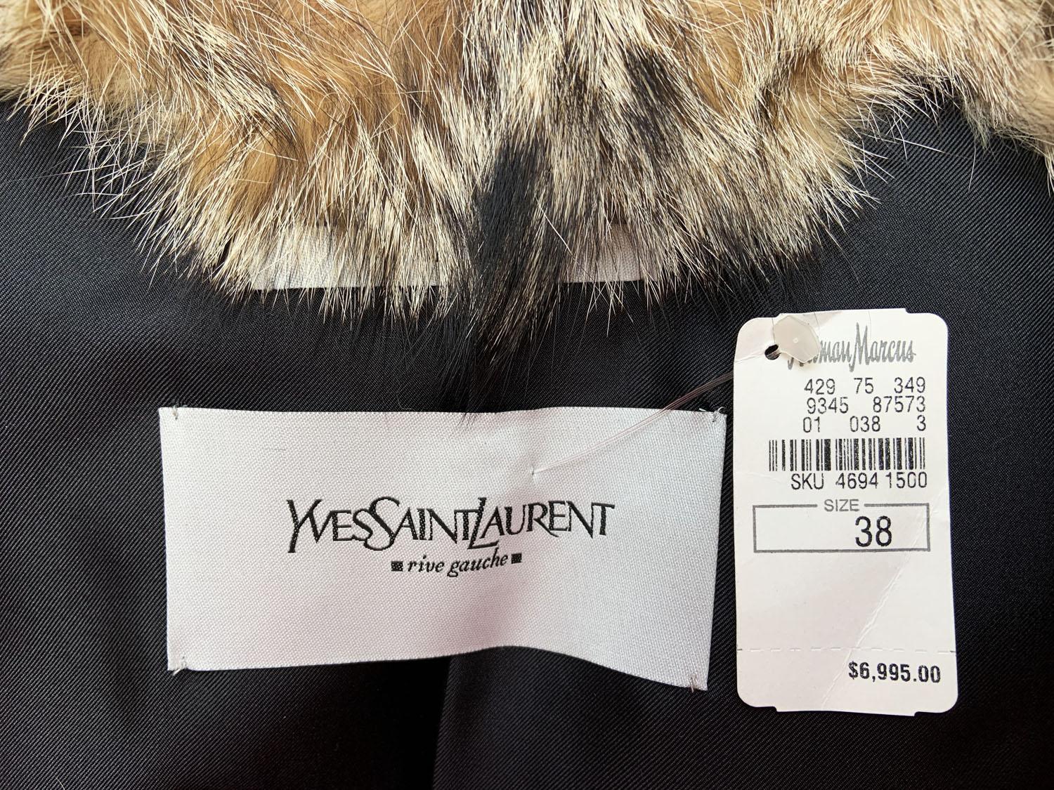 NWT Tom Ford for Yves Saint Laurent F/W 2003 Fur Coat French 38 - US 6 For Sale 3