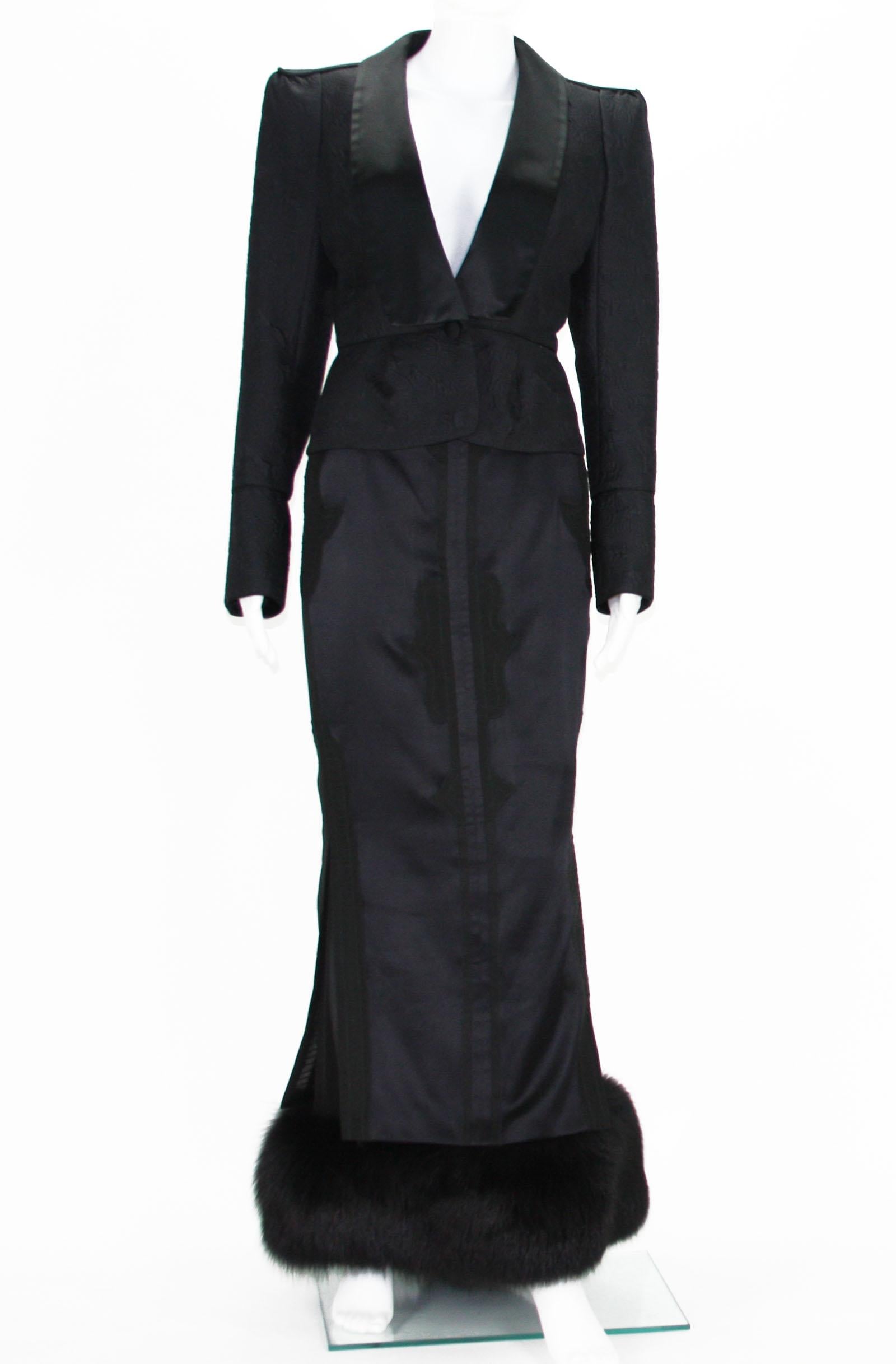 NWT Tom Ford for Yves Saint Laurent FW 2004 Chinoiserie Collection Skirt Suit 38 Neuf - En vente à Montgomery, TX
