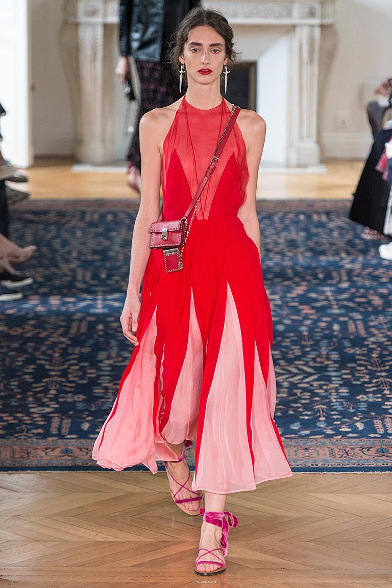 NWT Valentino Runway Red and Pink Evening Dress Seen on Magazine Cover For  Sale at 1stDibs