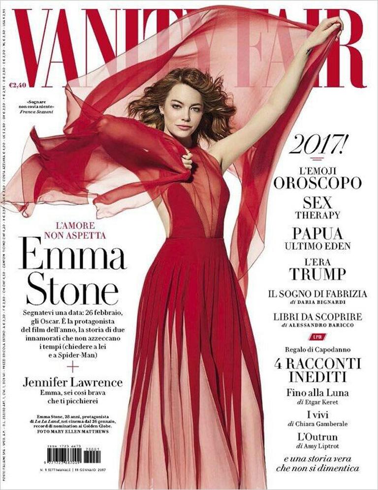 NEU Valentino Laufsteg-Abendkleid in Rot und Rosa, gesehen auf dem Titelbild des Magazins 5