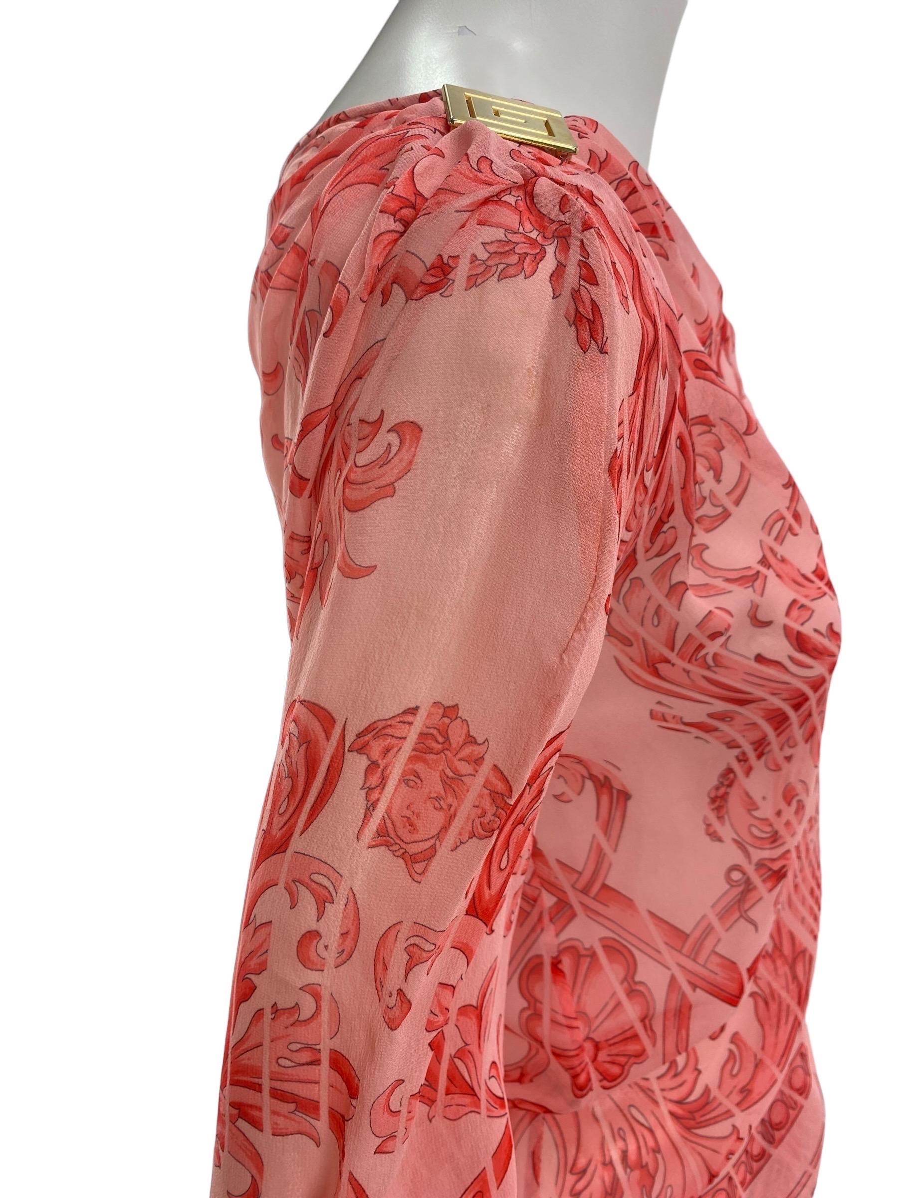 Costume pantalon italien 3 pièces en soie rose vintage Gianni Versace Couture, Taille 42, Neuf avec étiquette  en vente 1