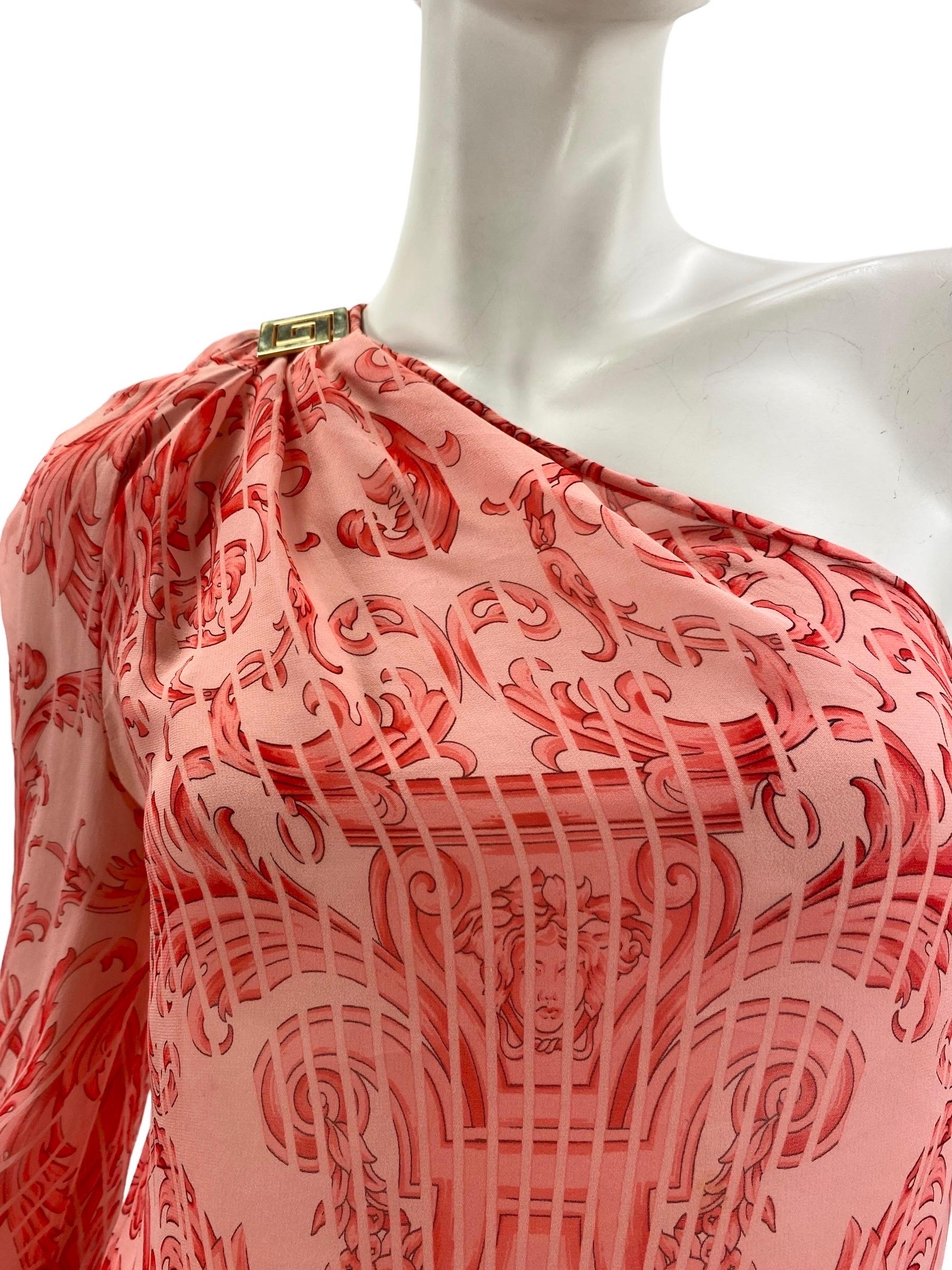 Costume pantalon italien 3 pièces en soie rose vintage Gianni Versace Couture, Taille 42, Neuf avec étiquette  en vente 2