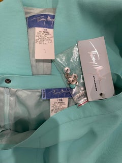 NWT Vintage Thierry Mugler F/W 1988 Mint Blue Size 38 1980s Skirt Suit