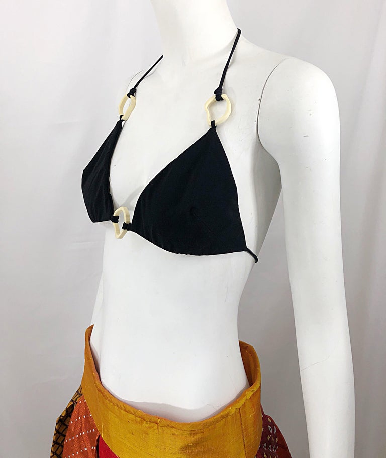 NWT Yves Saint Laurent Tom Ford YSL Size Large Black String Halter Bikini  Top For Sale at 1stDibs | ysl bikini