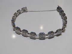 NWT$110, 000 Important 18KT Gold 10CT Fancy Glittering Diamond Tennis Bracelet