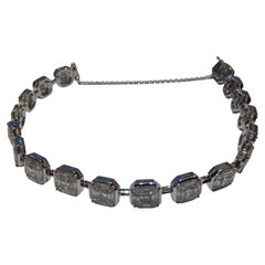 NWT$110, 000 Important 18KT Gold 10CT Fancy Glittering Diamond Tennis Bracelet