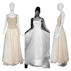 NWT's CARMEN MARC VALVO 1996 Vintage Runway Skirt Set Bridal Wedding