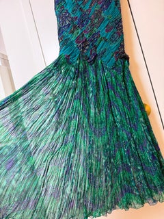 NWT's EMANUEL UNGARO 2005 Vintage Silk Ruched Paisley Runway Print Maxi Skirt
