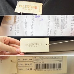 nwt's IT46 VALENTINO Vintage Black Evening Gown Long Maxi Dress