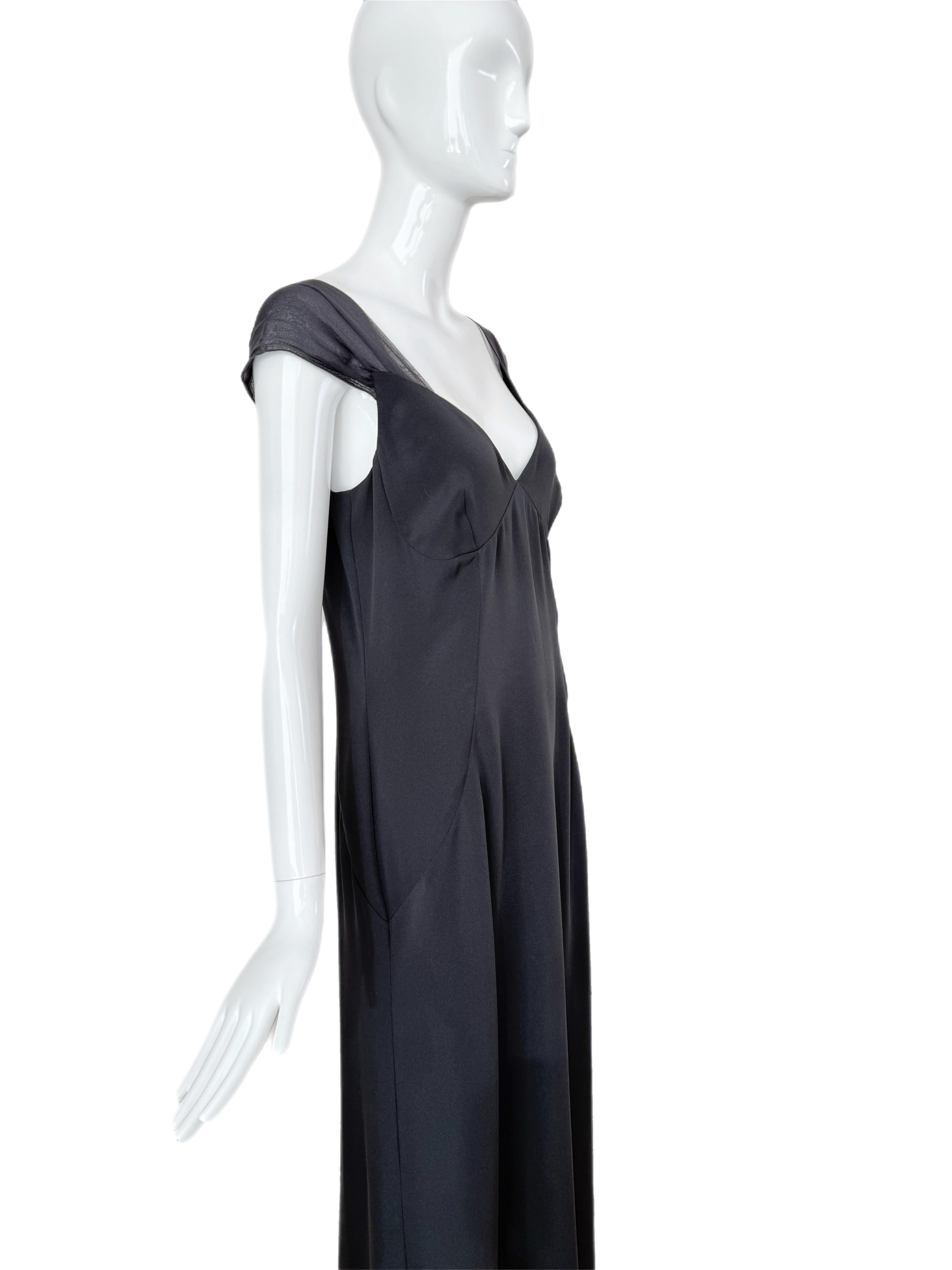 nwt's IT46 VALENTINO Vintage Schwarz Abendkleid Langes Maxikleid im Zustand „Neu“ im Angebot in Leonardo, NJ