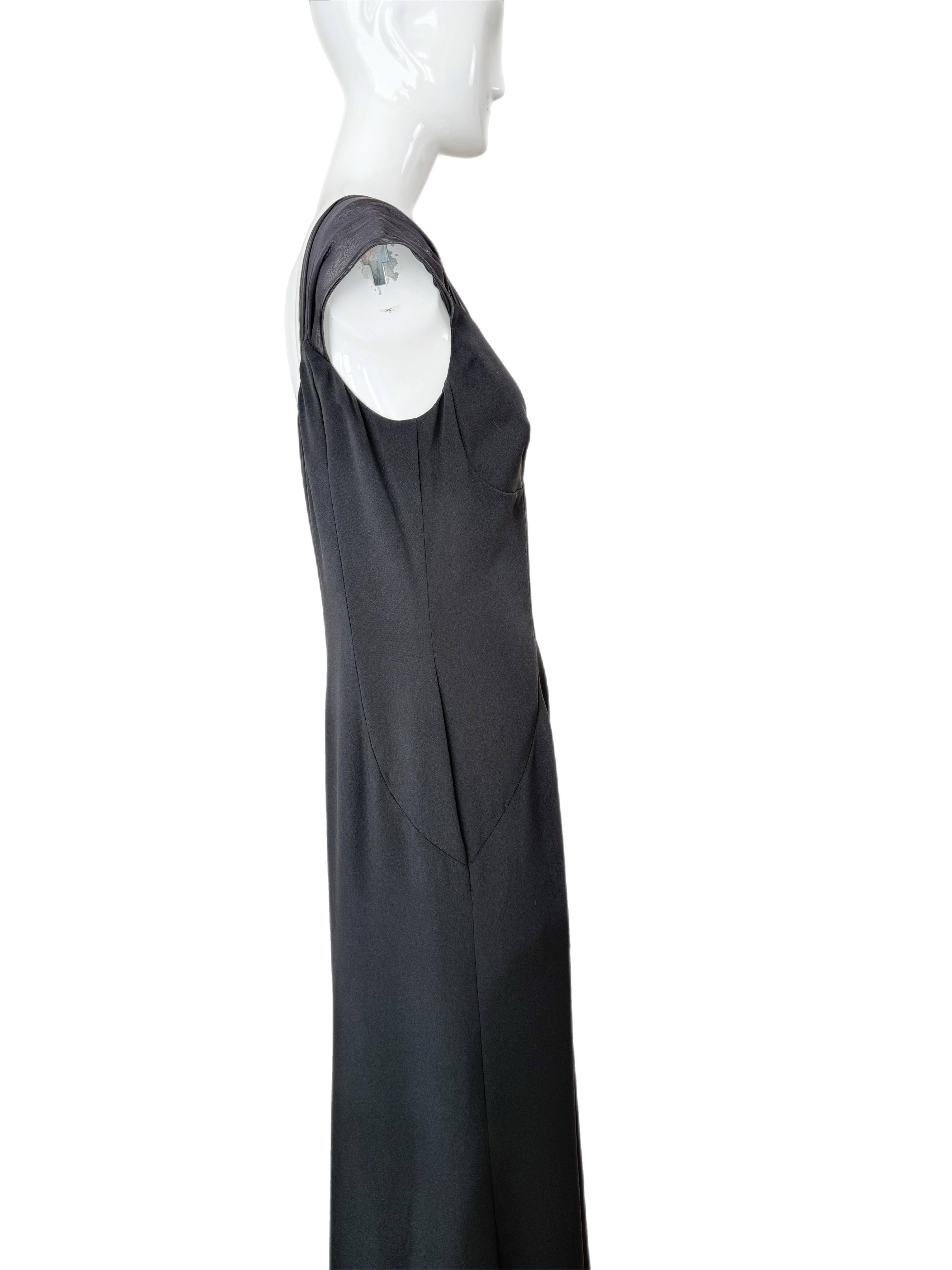 nwt's IT46 VALENTINO Vintage Schwarz Abendkleid Langes Maxikleid im Angebot 5