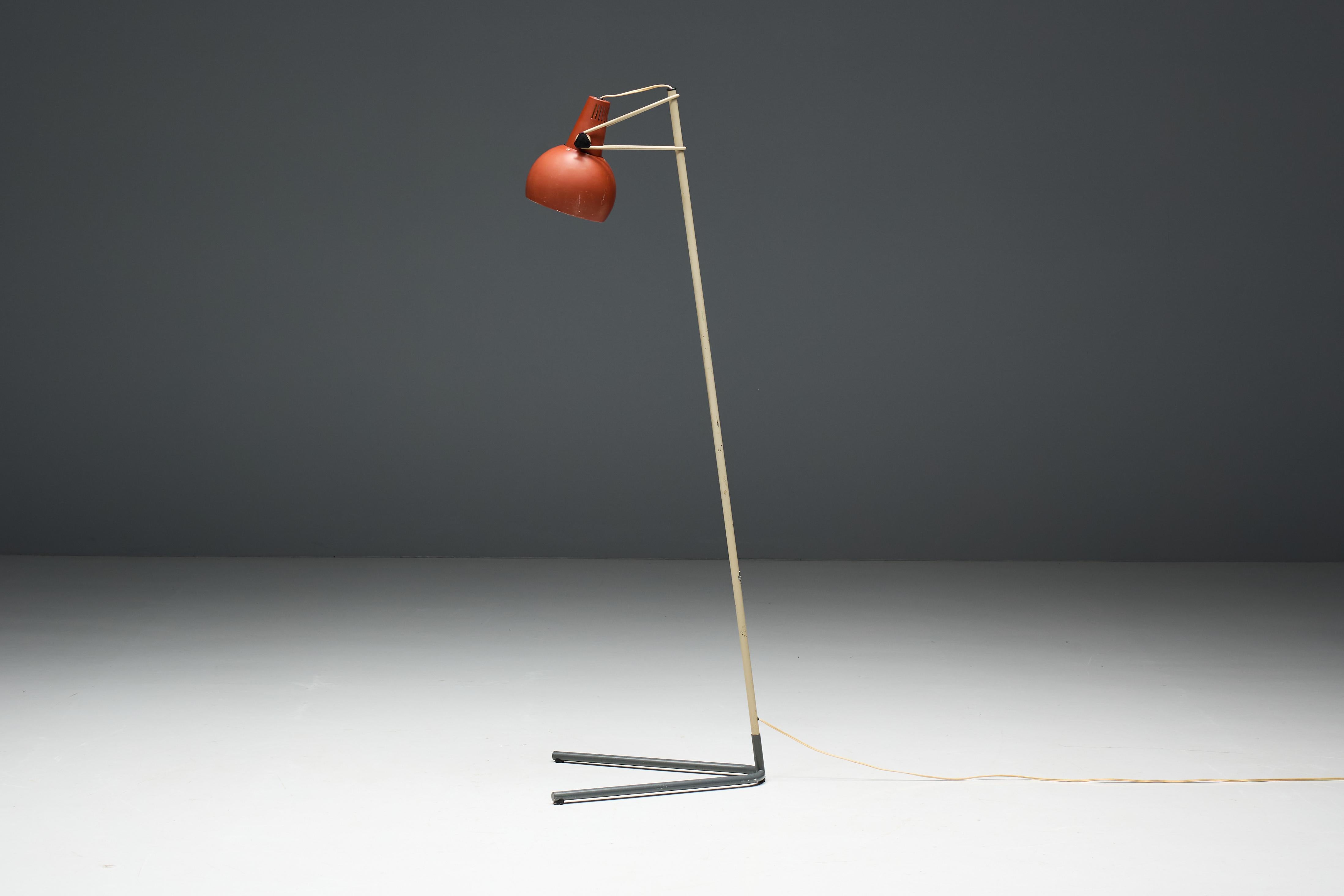 Industrial 'NX29' Floor Lamp by Louis Kalff for Philips, Netherlands, 1950s For Sale
