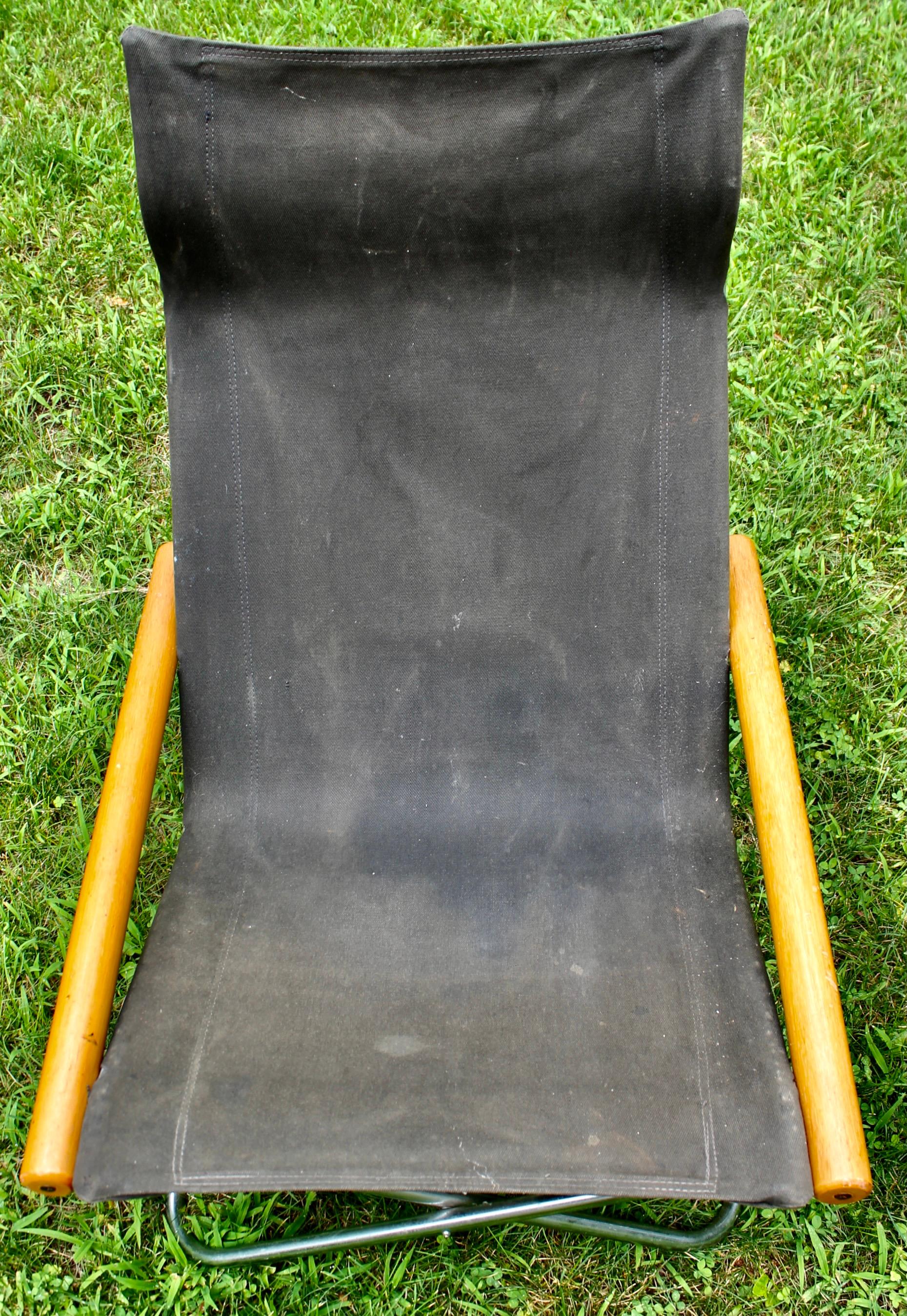 Klappbarer Segeltuch-Sling Chair, Takeshi Nii, NY (Handgefertigt)