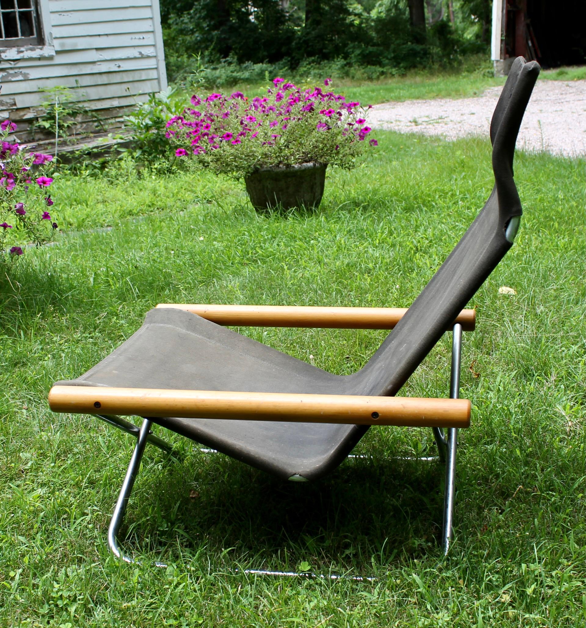 Klappbarer Segeltuch-Sling Chair, Takeshi Nii, NY (Ende des 20. Jahrhunderts)