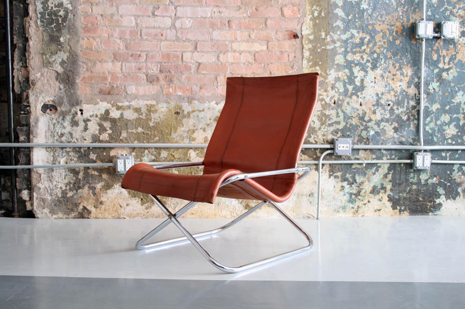 Mid-Century Modern NY Folding Lounge Chair by Takeshi Nii, 'Japan, 1970'