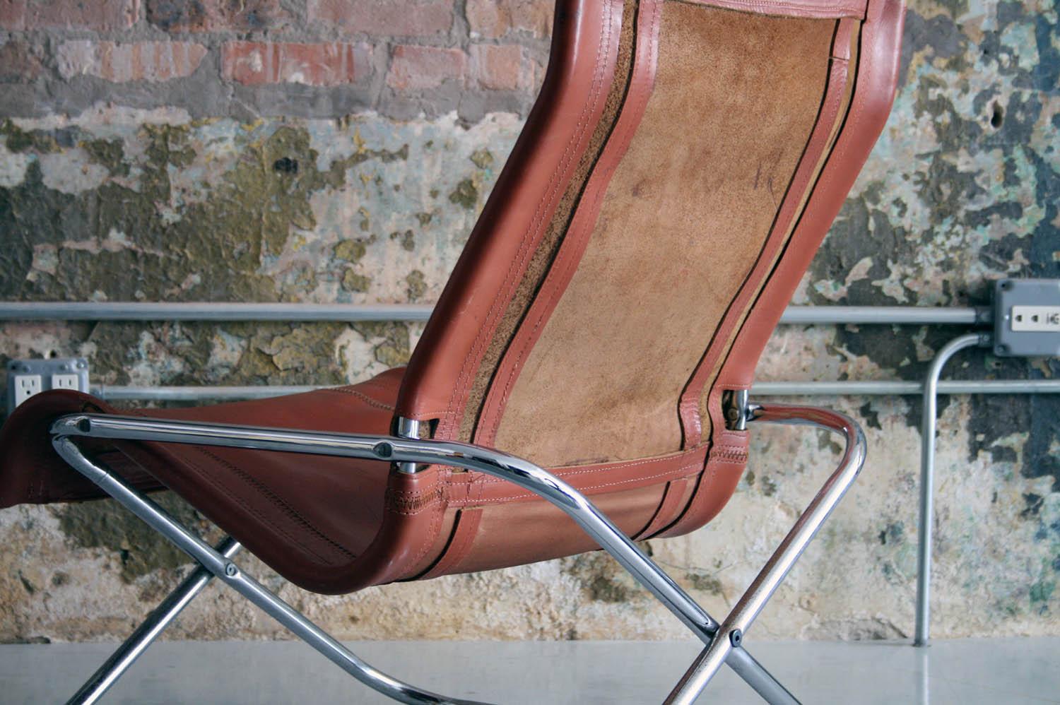 Steel NY Folding Lounge Chair by Takeshi Nii, 'Japan, 1970'