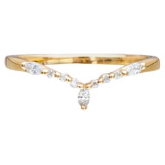Nyai Contour Wedding Ring in 14K Gold & Diamonds by Anastassia Sel Jewelry
