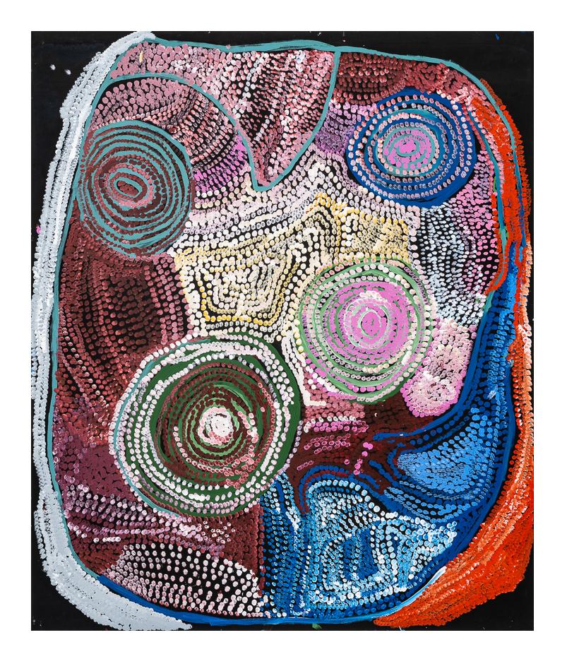 Landscape Painting de Nyarapayi Giles - Warmurrungu
