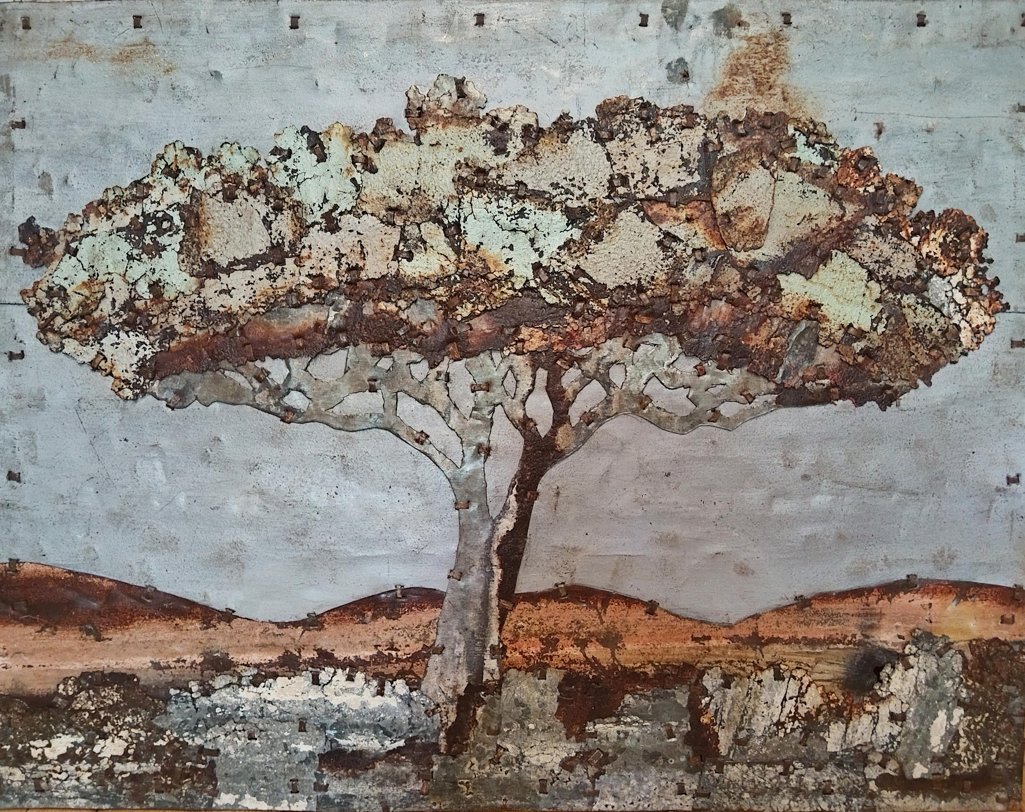 Árbol abstracto Composición de metal oxidado "Serie Árboles: 1A"