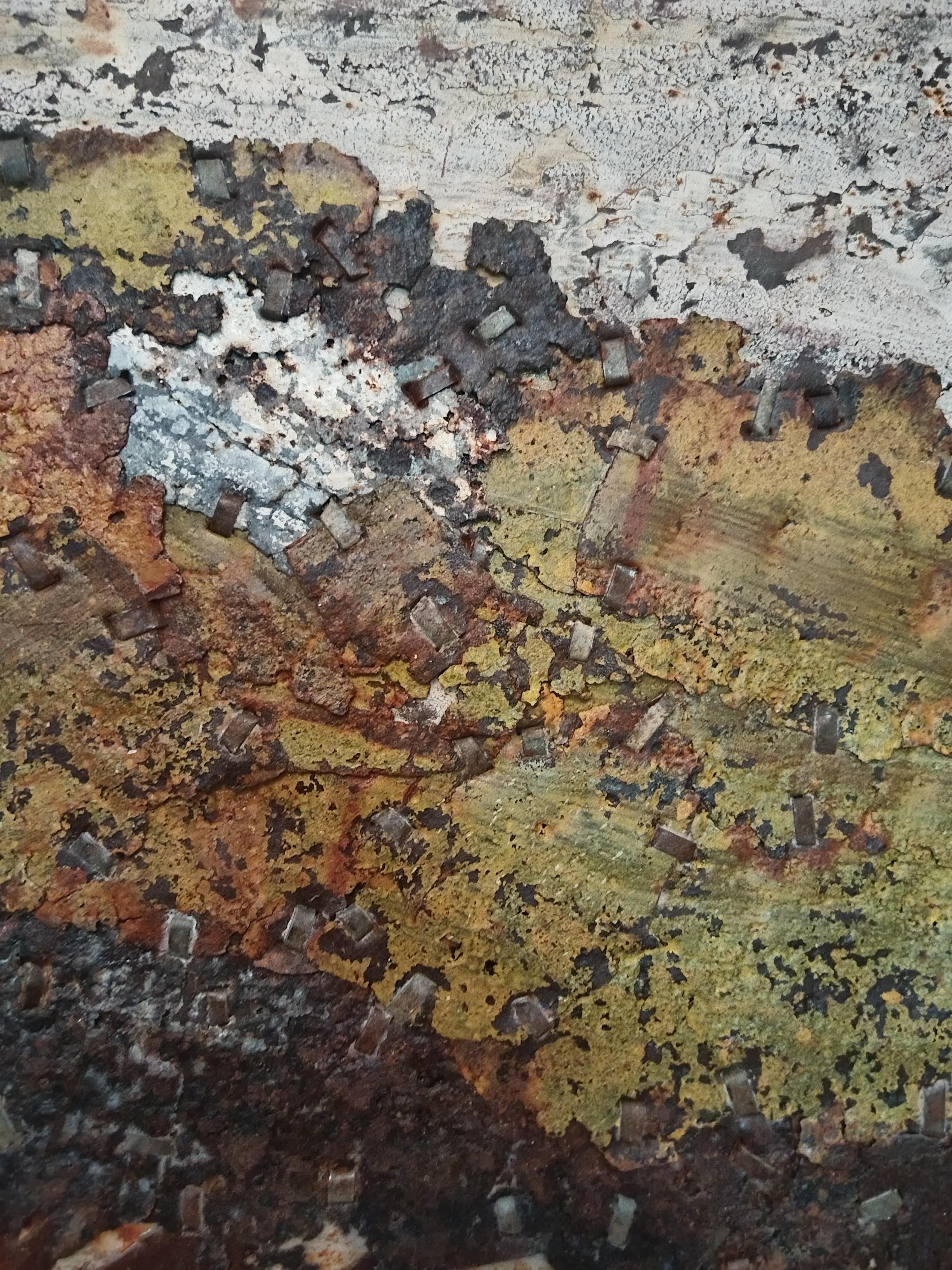 Abstract Tree Rusted Metal Composition 