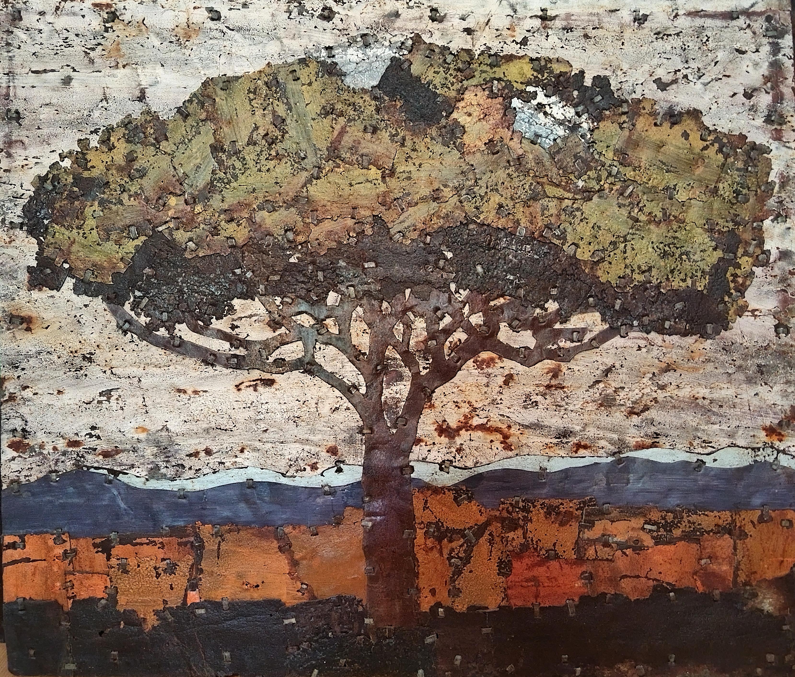 Albero astratto Composizione in metallo arrugginito "Trees Series: 1B"