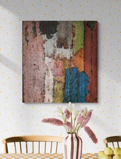 Composition abstraite colorée en métal rouillé "Couleurs abstraites II"