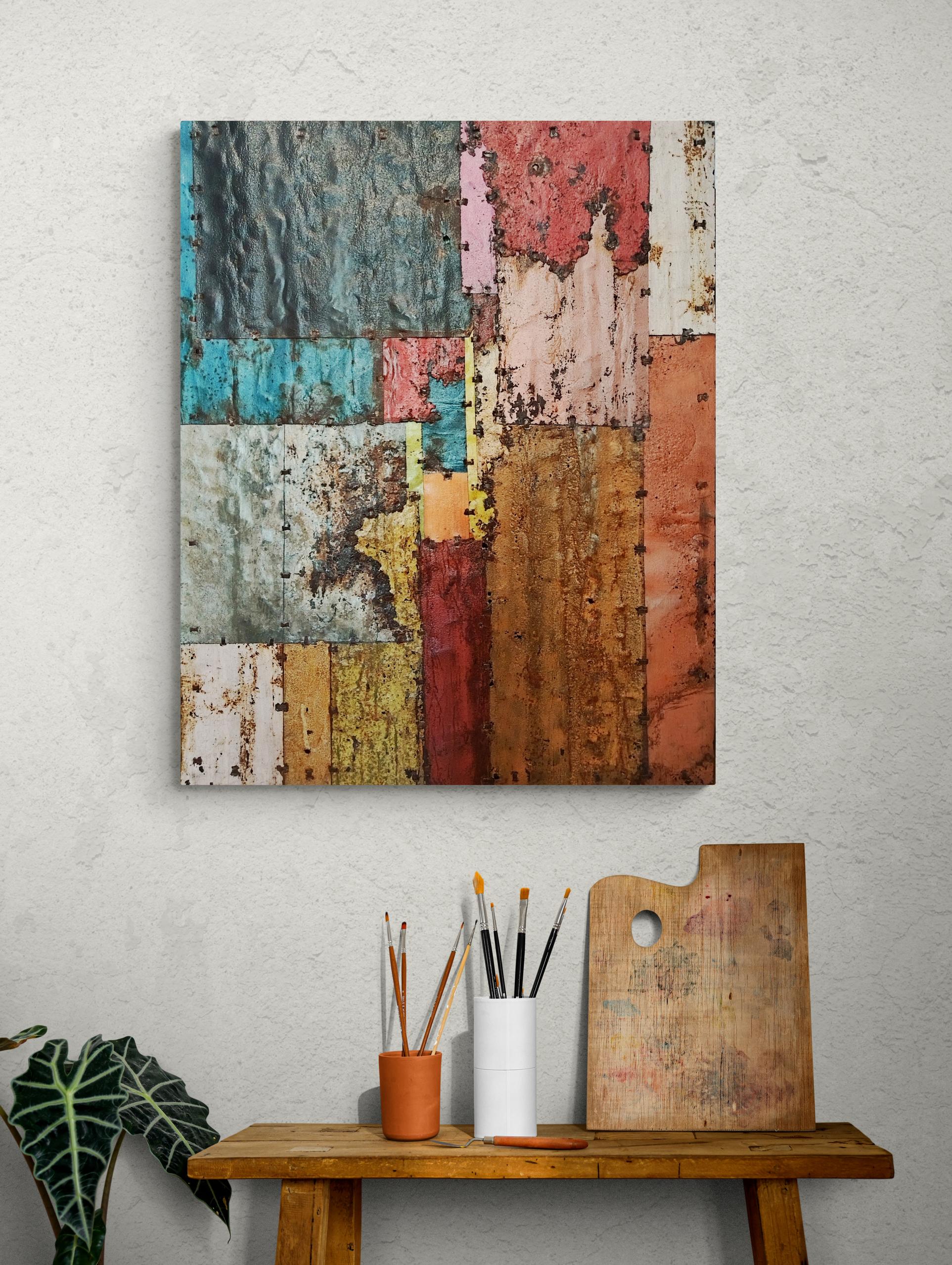 Colourful Rusted Metal Composition 