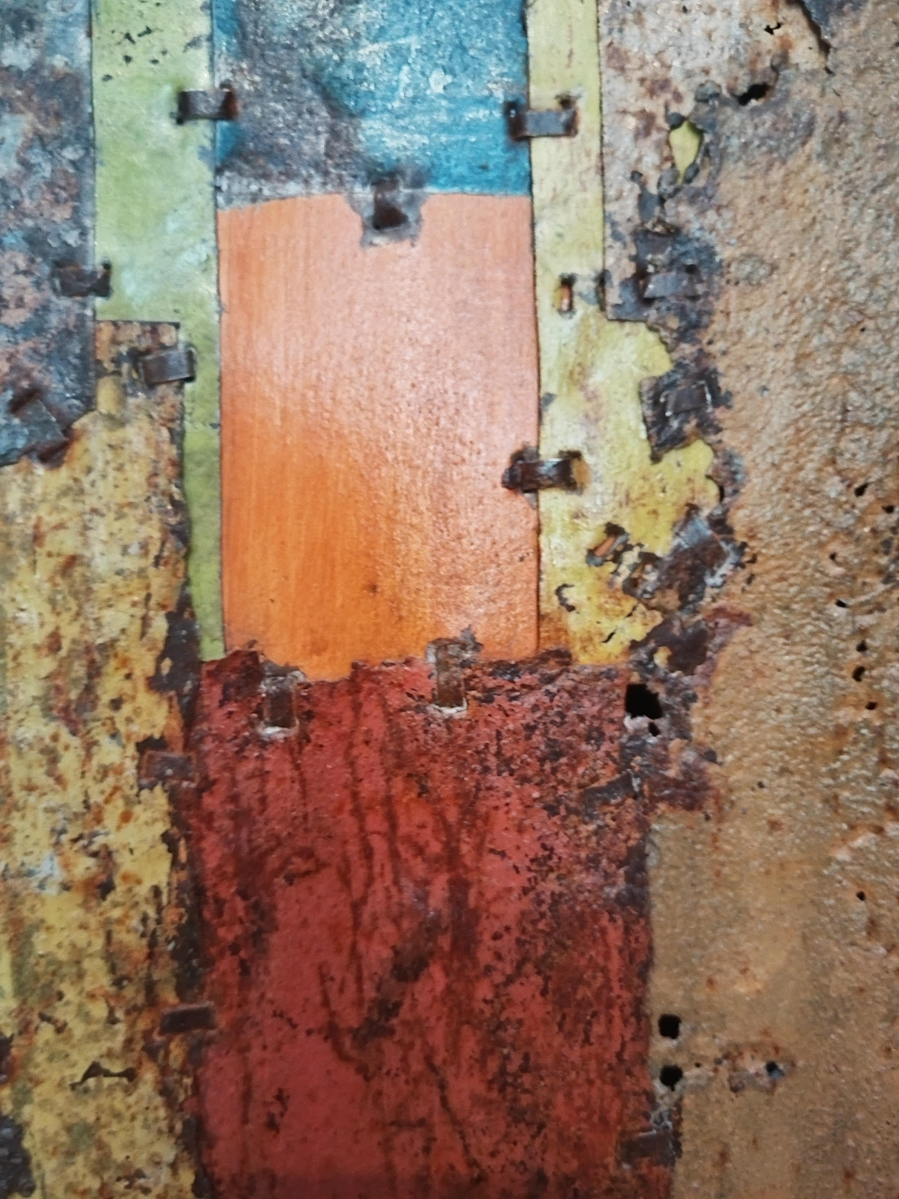 Colourful Rusted Metal Composition 