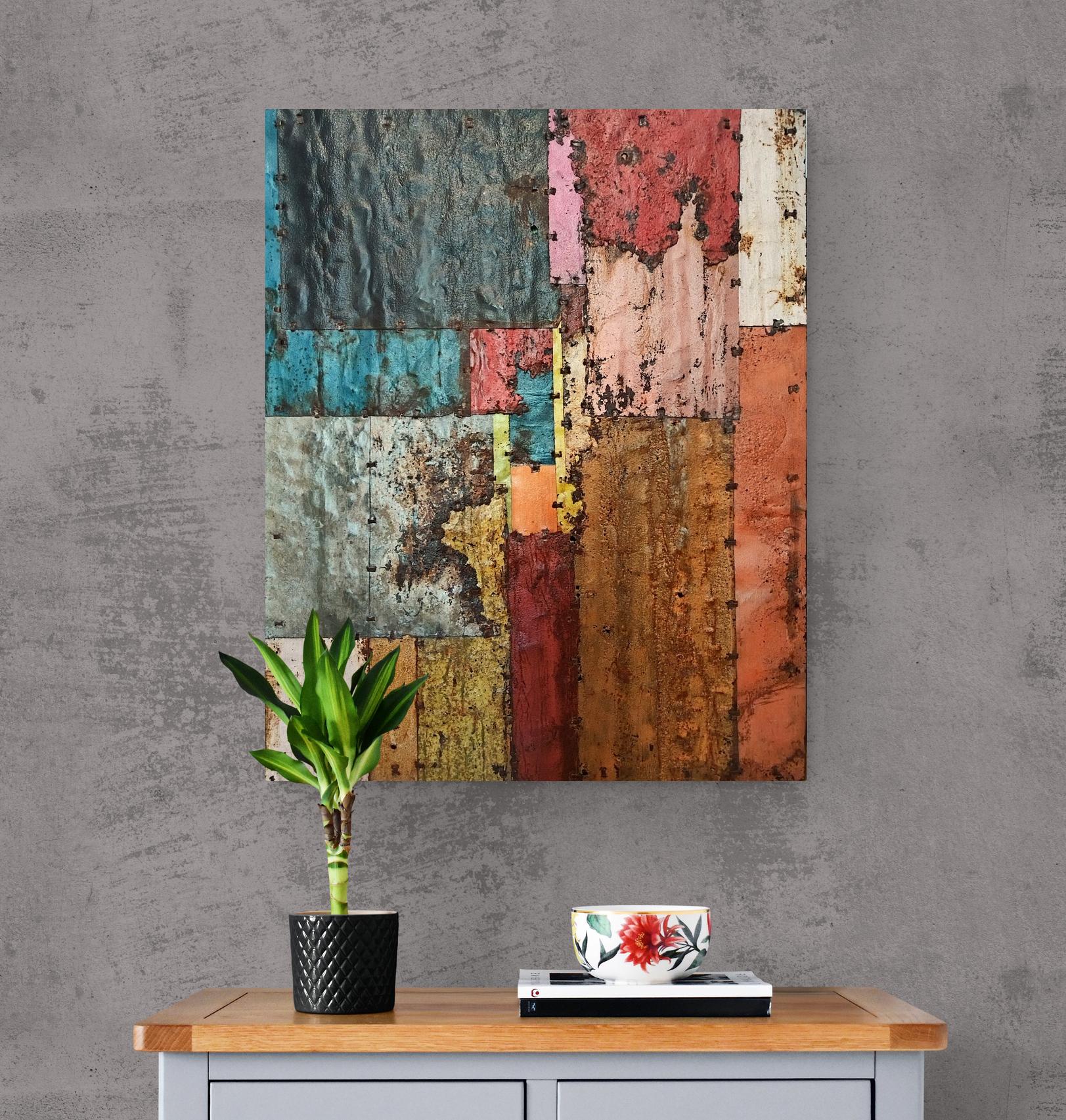 Colourful Rusted Metal Composition 