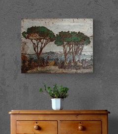Earthy Abstract African Landscape Rusted Metal Composition "Back to Roots"