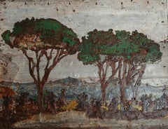 Earthy Abstract African Landscape Rusted Metal Composition "Back to Roots"