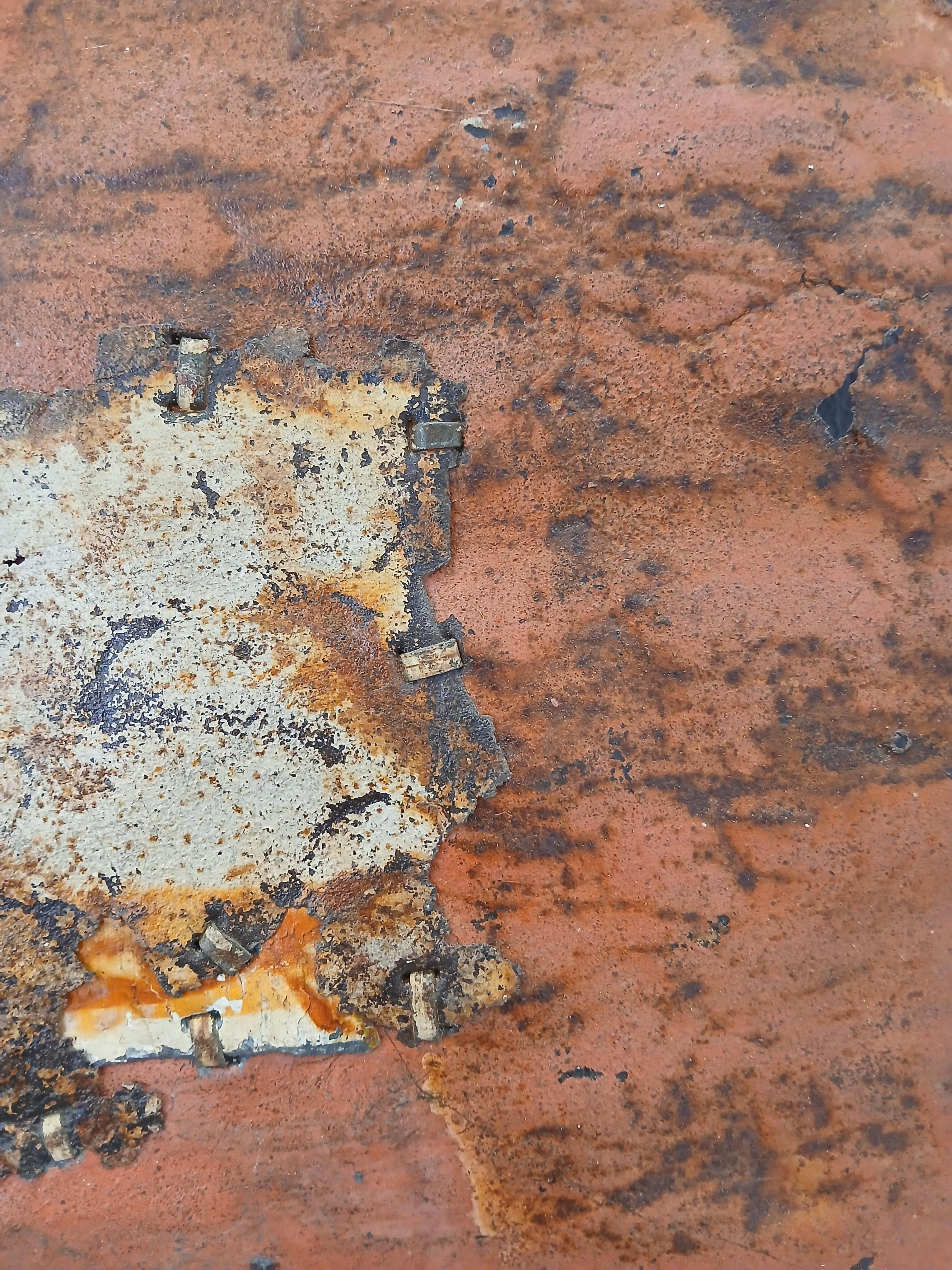 Earthy Abstract Rusted Metal Landschaft Komposition 